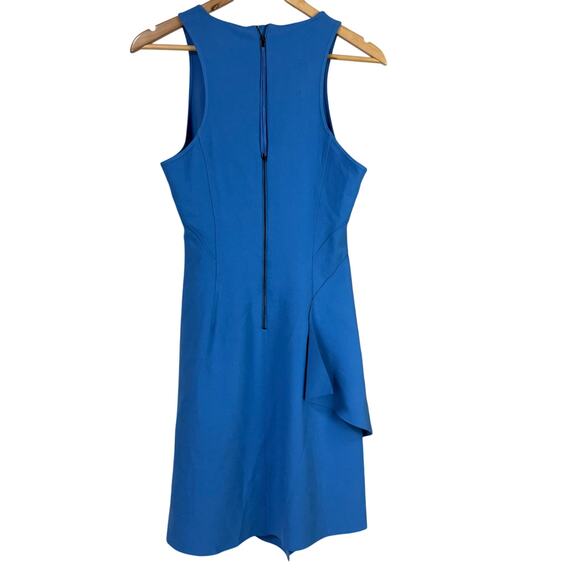 Elizabeth and James NWT Hattie Asymmetrical Side Ruffle Dress Lapis Blue Size 10 - Picture 4 of 12